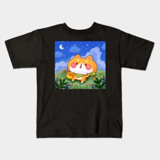 Starlight Garden Shiba Inu Kids T-Shirt